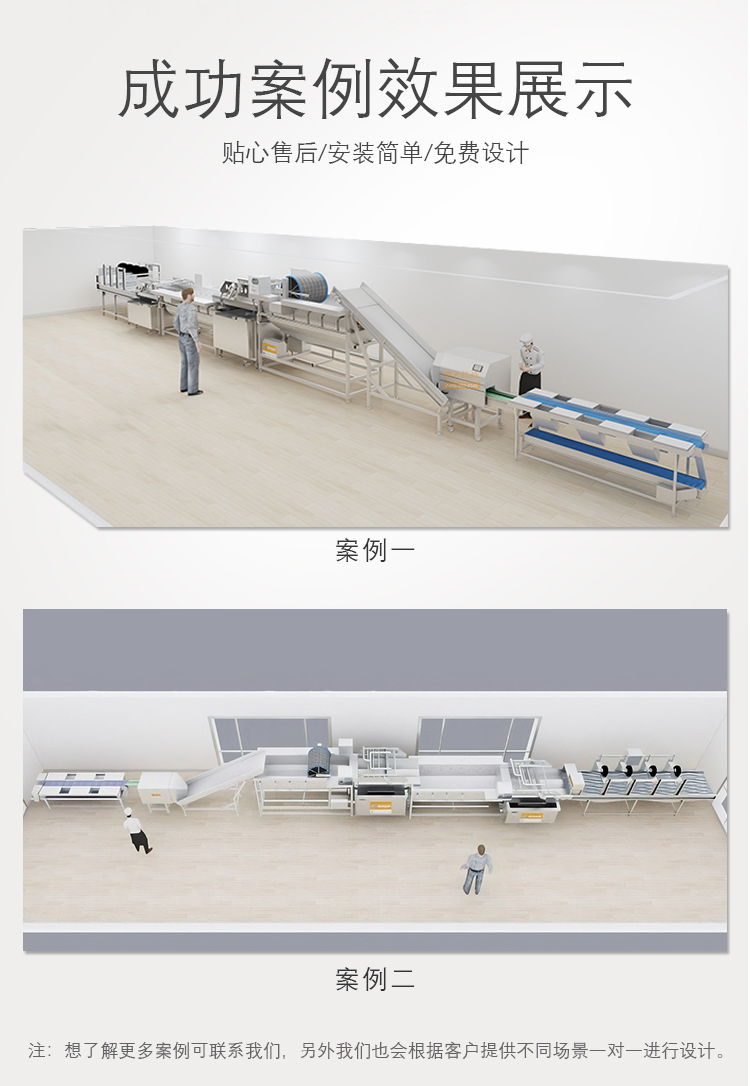 贛州中央廚房凈菜加工流水線學校營養餐配送中心蔬菜加工自動化生產線(圖6)