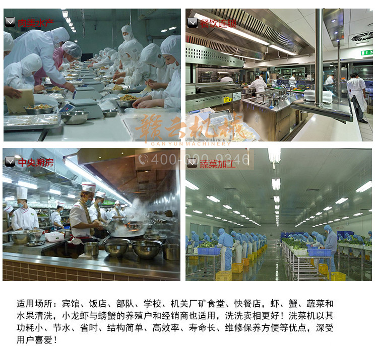 酒店食堂事業(yè)單位學(xué)校食堂用的清洗消毒洗菜機(圖9)