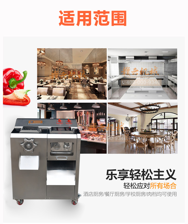 廣西四川廣東制作臘腸香腸設(shè)備 絞肉沫切肉片肉絲灌腸一體機(jī)(圖9)